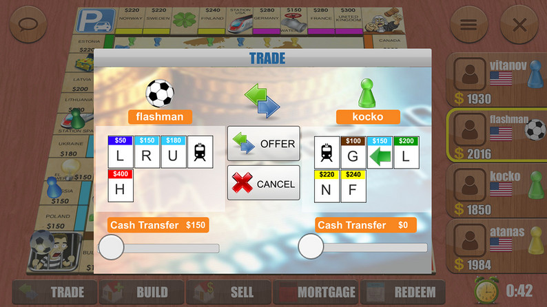 online rento monopoly board games online