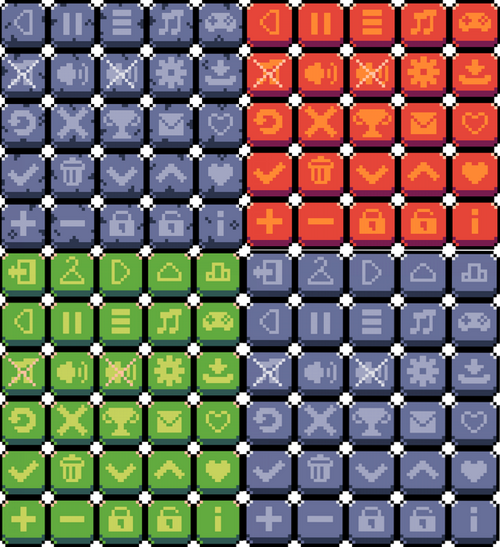 Pixel UI buttons - Pixel UI buttons by TotusLotus