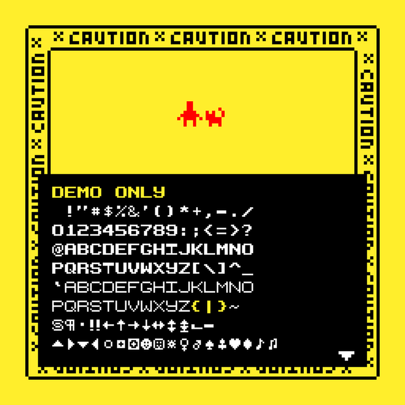 custom bitsy fonts by miniwoolf
