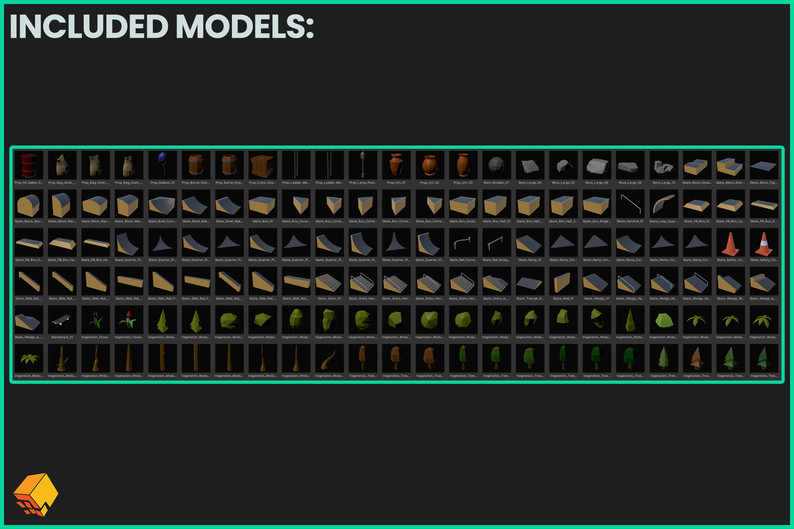 Low Poly Skatepark Pack PolyWorks by Off Axis Studios