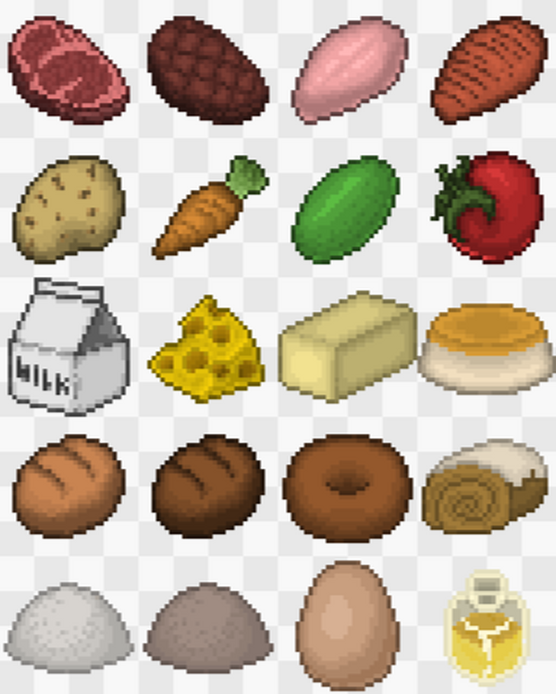 Pixel Foods By Acwithb