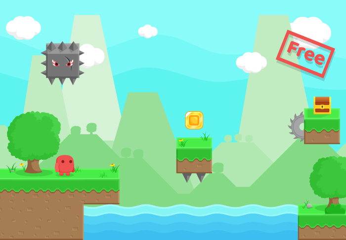 Free Platform Game Assets, 2D Environments