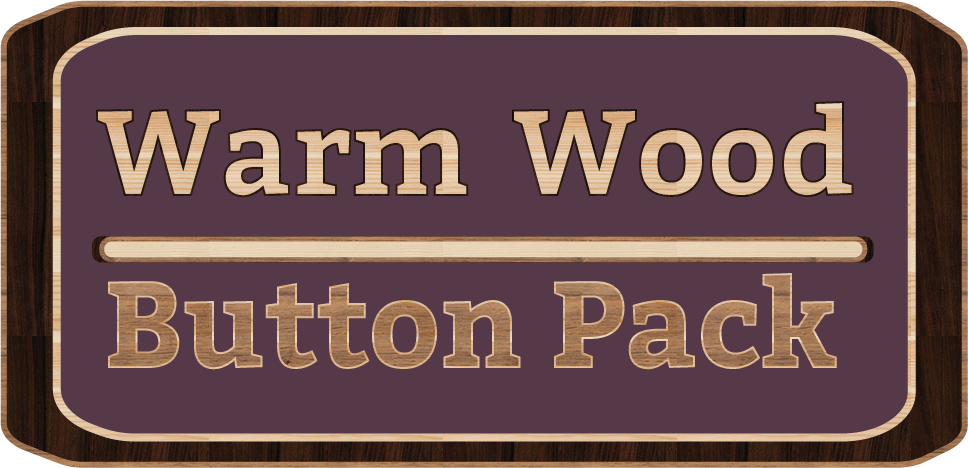 2D Warm Wood Button Pack