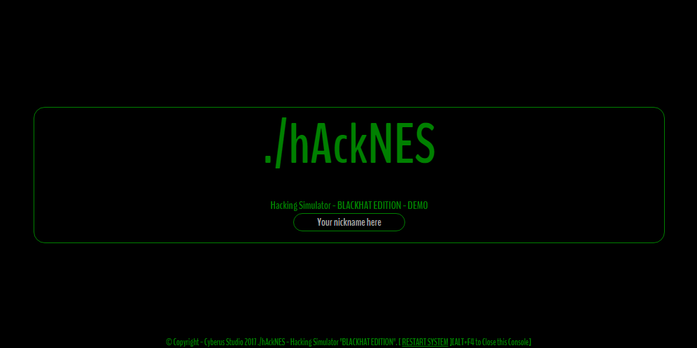 Cover image for ./hAckNES - Hacking Simulator
