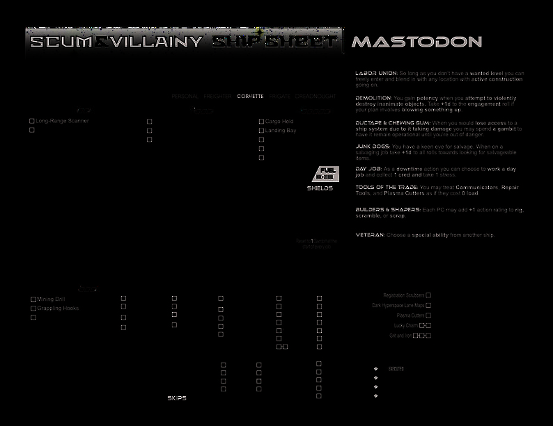 Scum & Villainy Ship: The Mastodon by Zylo