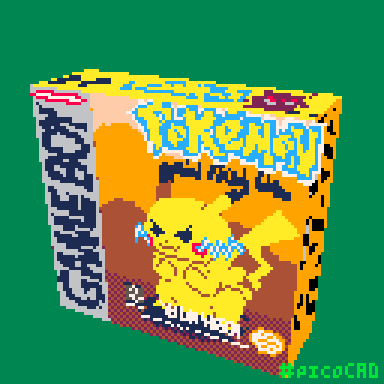 Pokemon Yellow Box PicoCAD by TomDoy