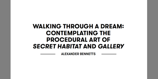Cover image for Walking Through A Dream: On procedural art gallery games