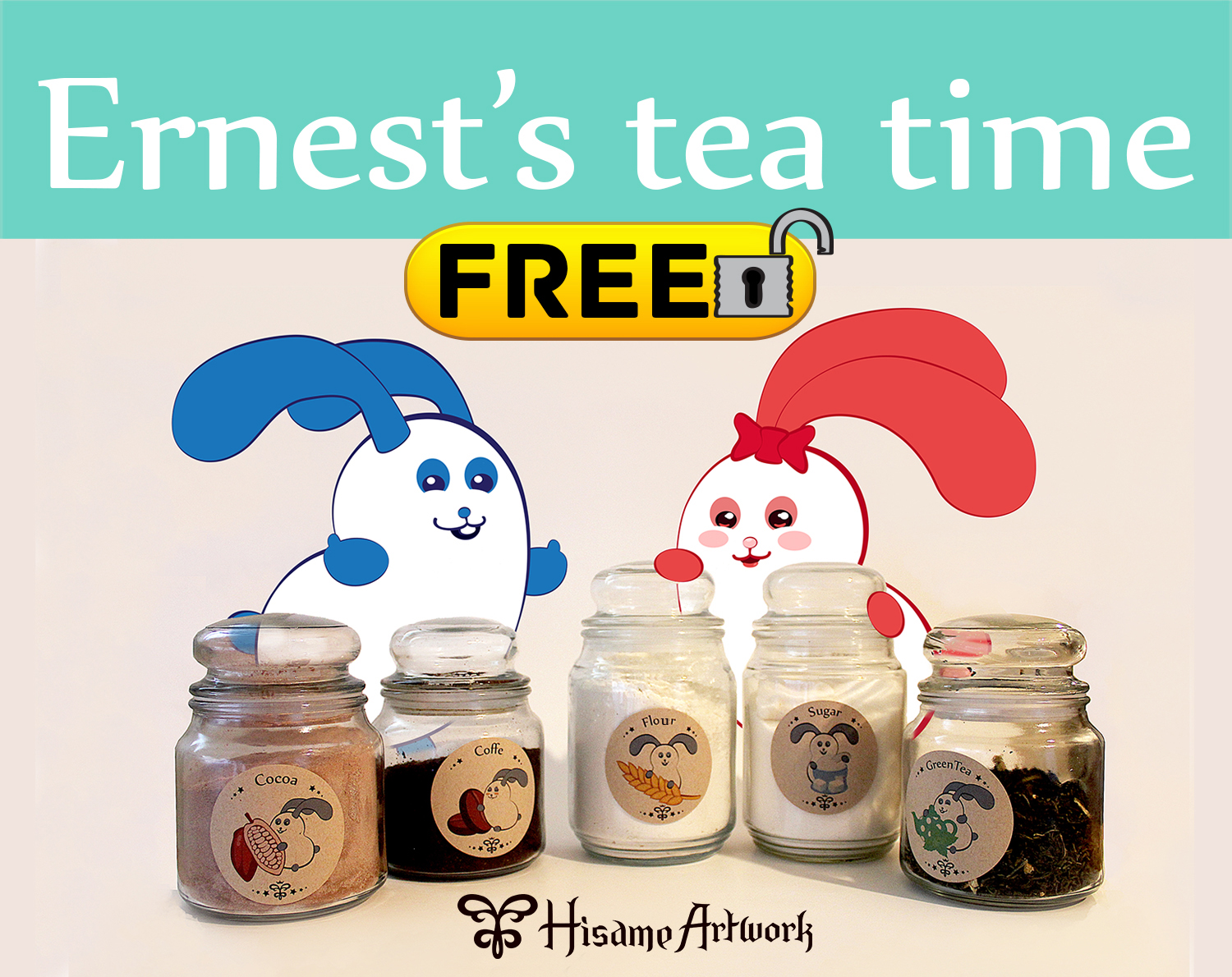 Ernest's tea time stickers