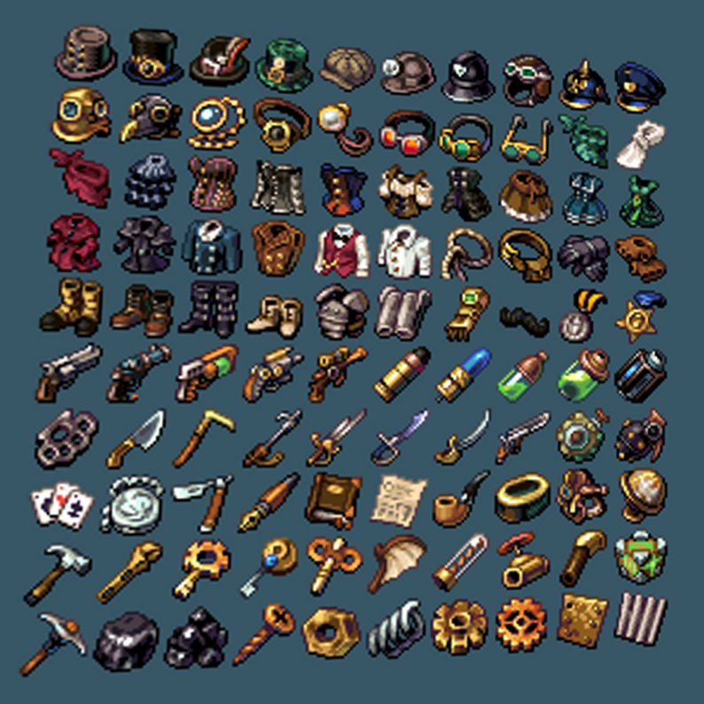 Pixel Steampunk Icons 24×24 by Thomas Feichtmeir 