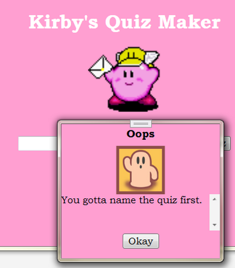 Kirby's Quiz Maker by Zane Johns