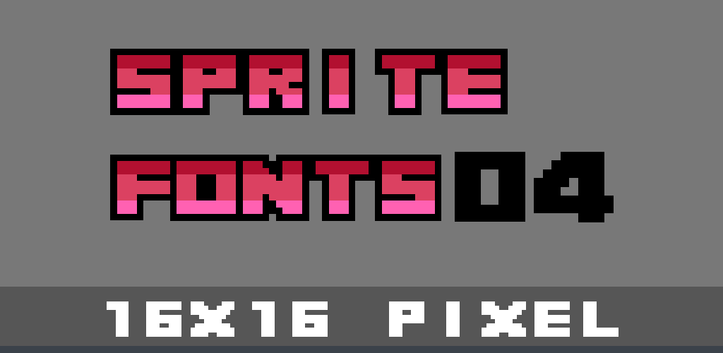 16x16 Pixel Font 04