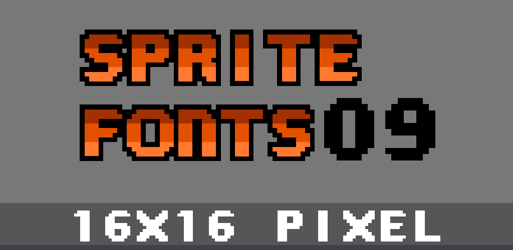 16x16 Pixel Font 09