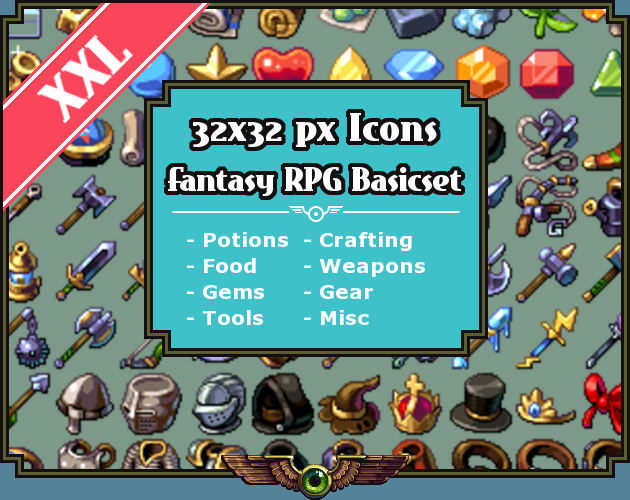 Fantasy 32x32 Icons Pixel Art Collection 