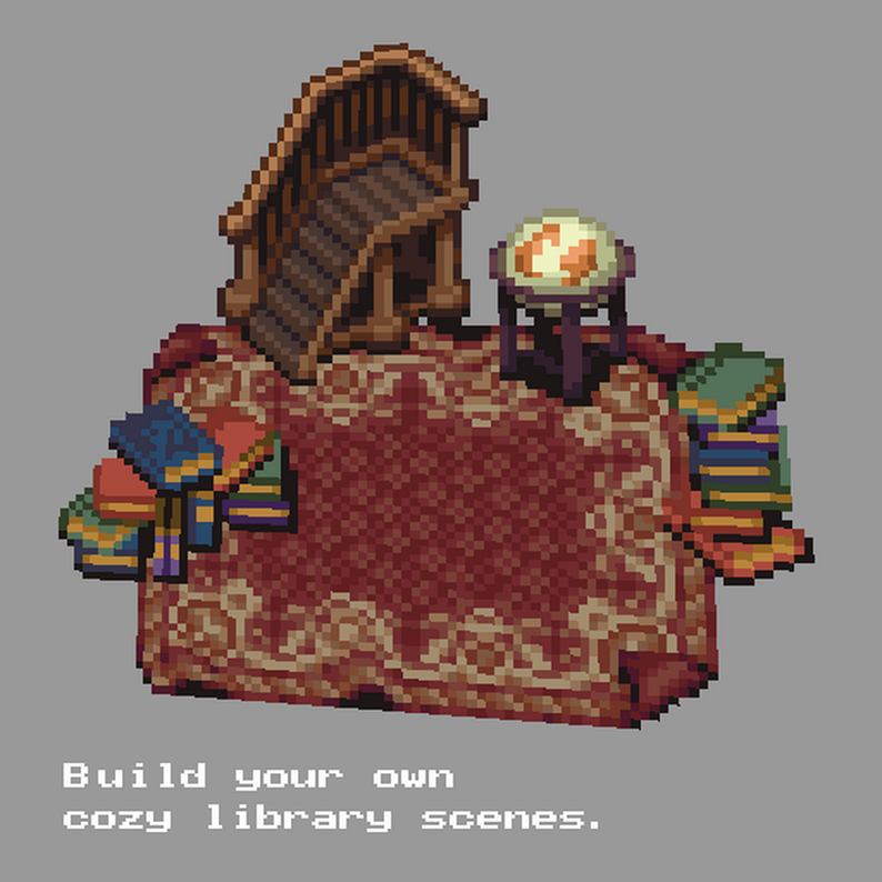 Pixel Art Tileset - Grand Library by Seliel the Shaper