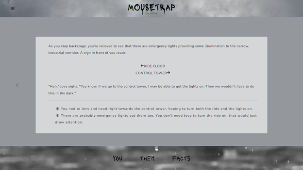Mousetrap by albie for interact-if text-based story jam 2022 (ranked) 