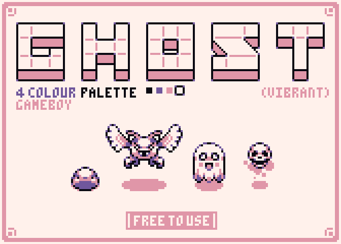 Ghost 4 Colour Gameboy Palette By Pixelcod