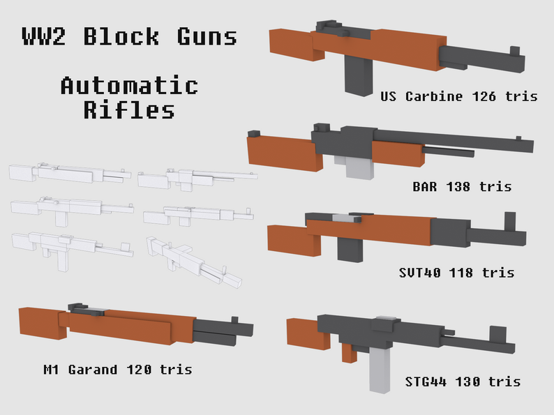 Block Guns WW2 with animations by BjornH