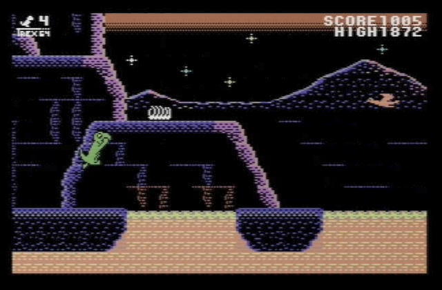 Indie Retro News: T-Rex 64 Official Preview V0.33 - Like a Duracell Battery  this C64 game keeps on going!