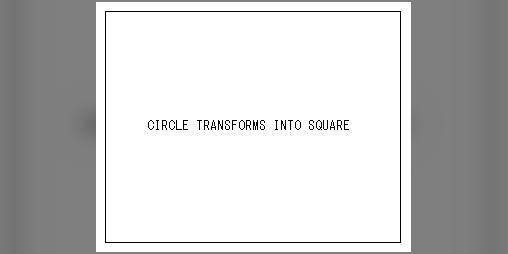 Cover image for Circle transforms into square