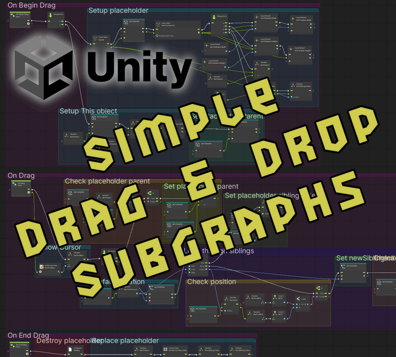 Simple Drag And Drop Subgraphs (Unity Visual Scripting) By Munchmo