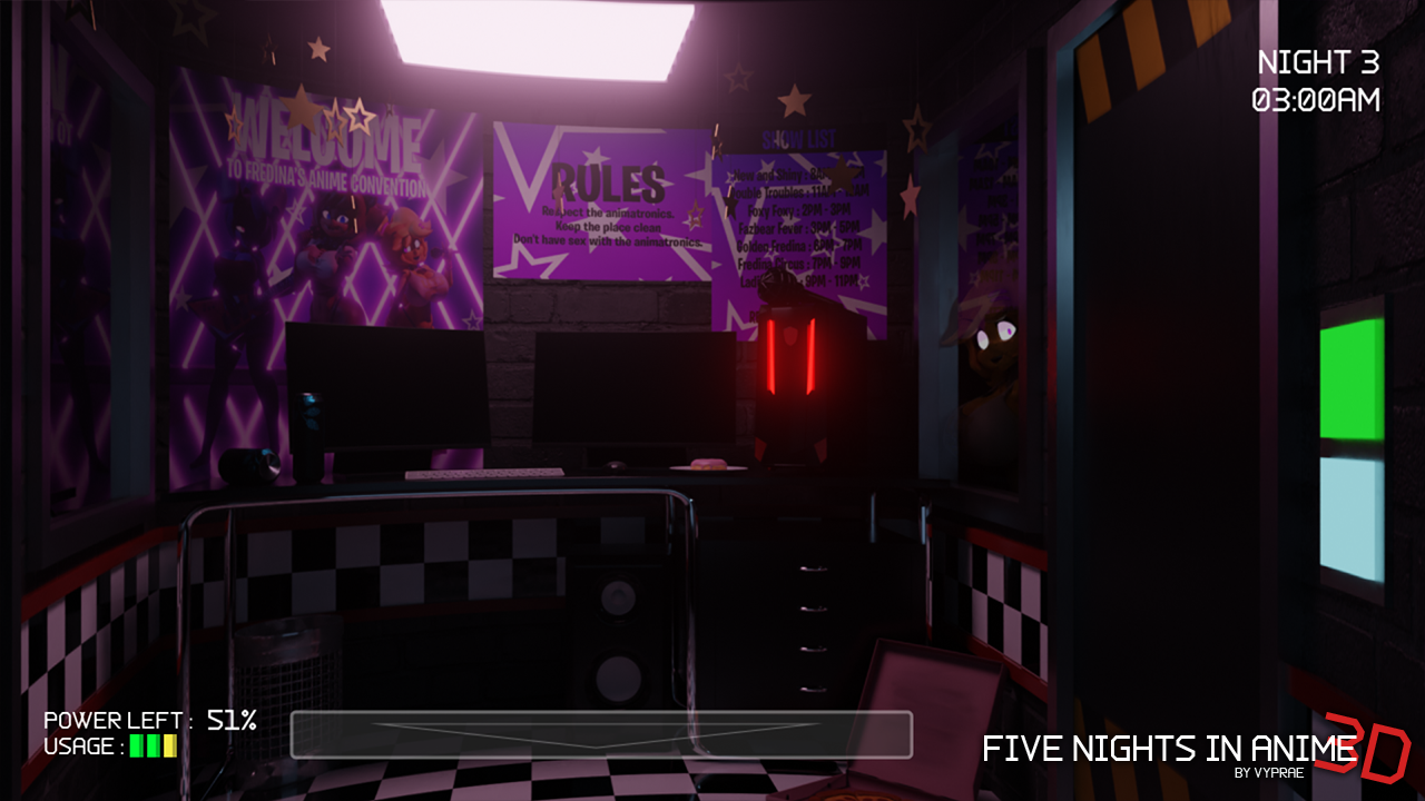 Esse fnaf ta meio sus! - Five Nights In Anime 3D 