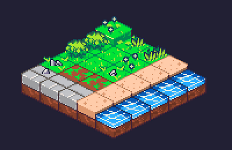 Pixel Isometric Tiles By Irgu 