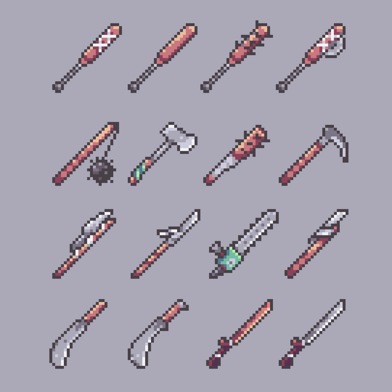 80 Post Apocalypse Icons Asset 24x24 by dugan.studio