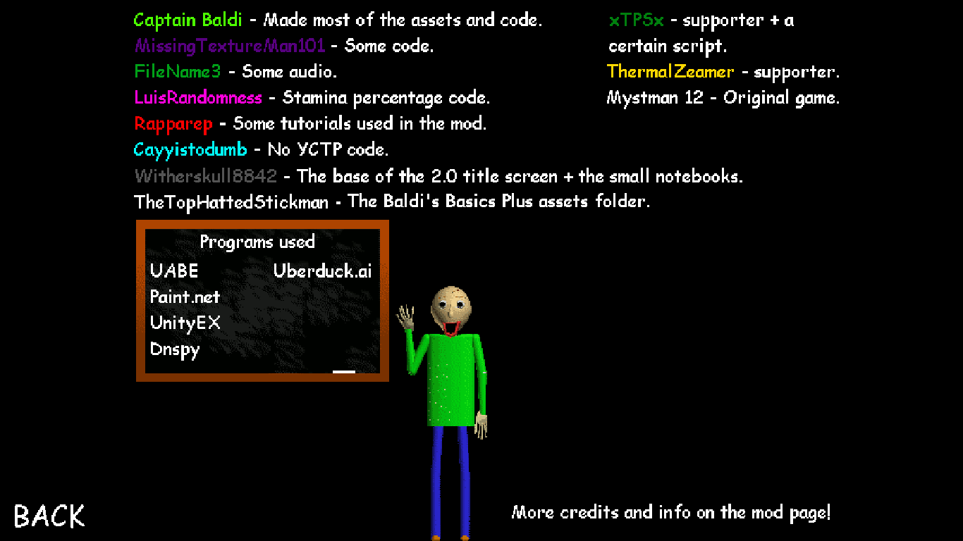 I acceded an unknown are in Baldi's Basics Plus using mod menu