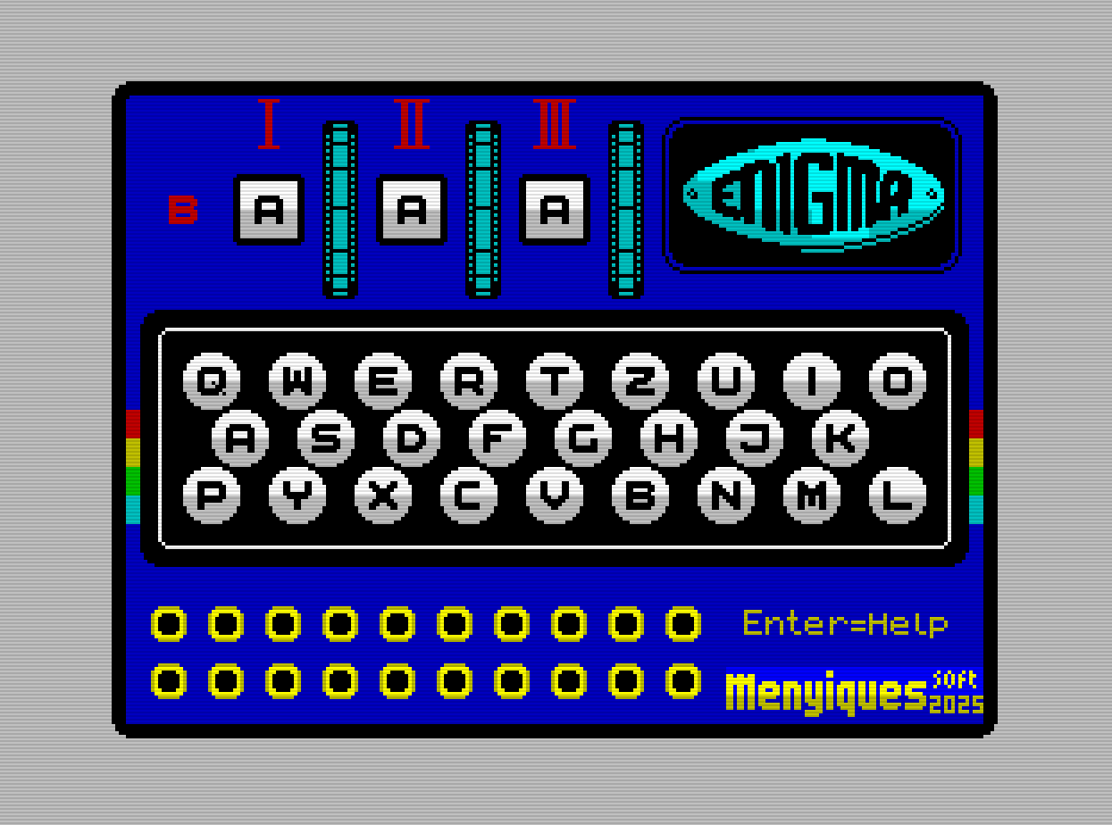 Enigma Machine for ZX Spectrum by Menyiques