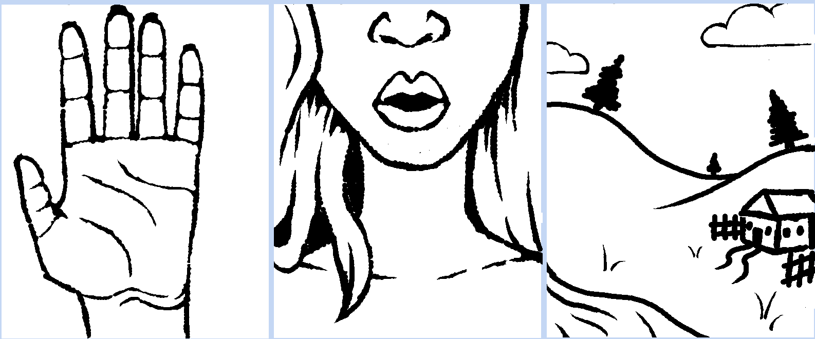Eyeless Artist's Drawing Practice
