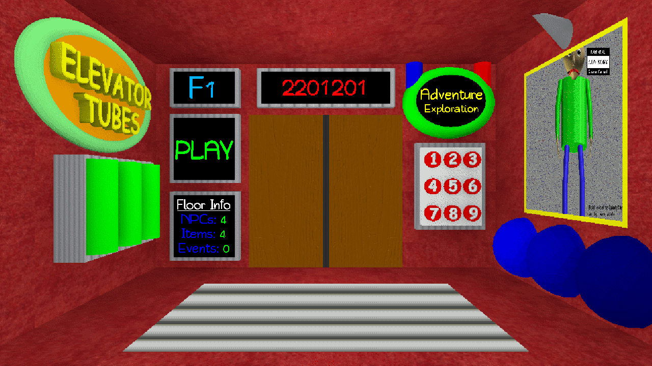 Baldi's Fun New School Plus Alpha 6 (2 Floor Demo