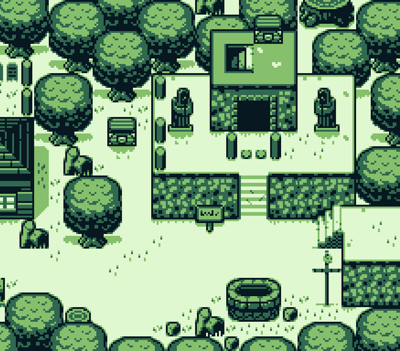 Game Boy Top-down RPG Fantasy Tileset (FREE) by Gumpy Function