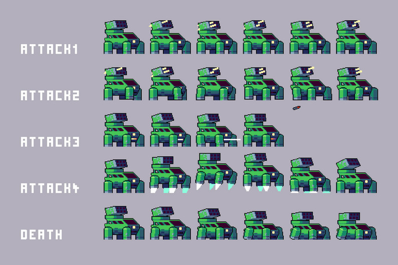 Free Bosses Sprite Sheet Pack by Free Game Assets (GUI, Sprite, Tilesets)