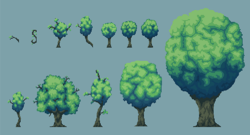 Fantasy Forest 2d Tileset Pixel Art By Seroleg