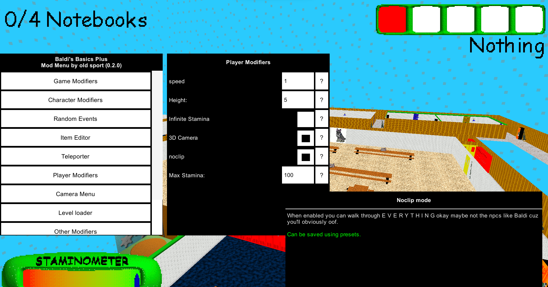 El baldi basic mod menu by Wuichi014 - Game Jolt
