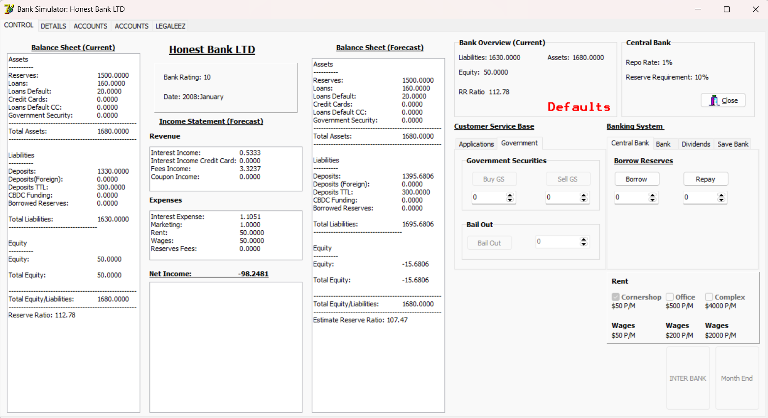 Screenshot 3 for Bank Simulator Honest Bank LTD