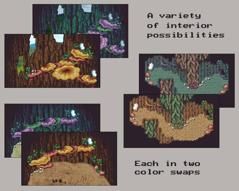 Pixel Art Tileset - The World Tree by Seliel the Shaper