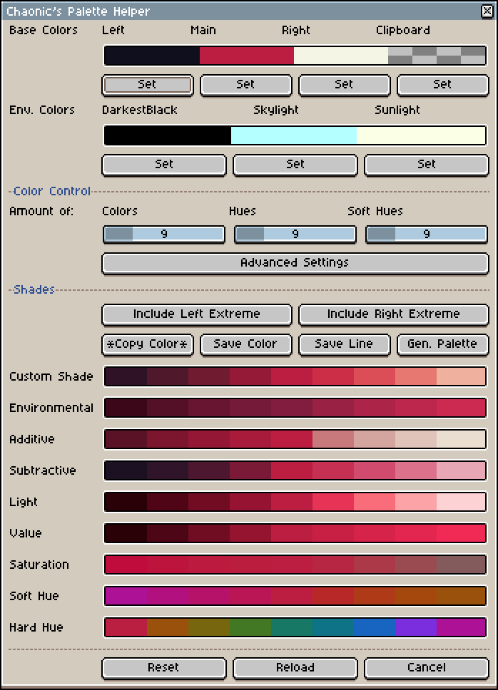 Screenshot 2 for Palette Helper for Aseprite