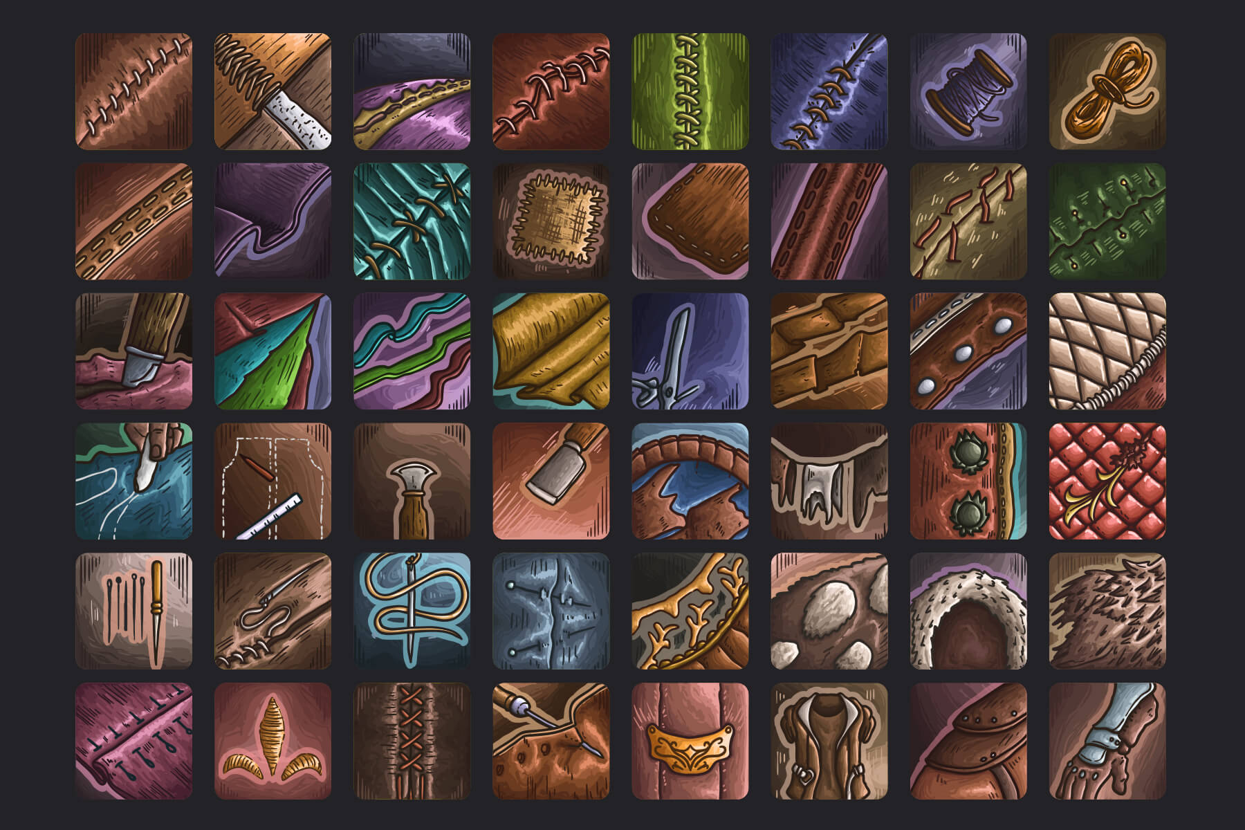 48 Tannery Skills By Free Game Assets Gui Sprite Tilesets
