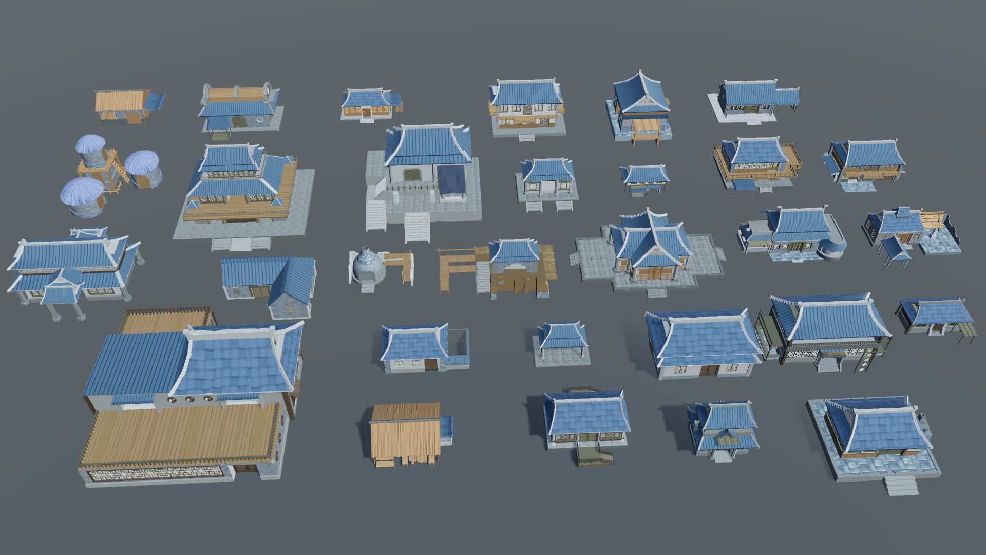 Low Poly Ancient Chinese Style Building Pack by CS Studio