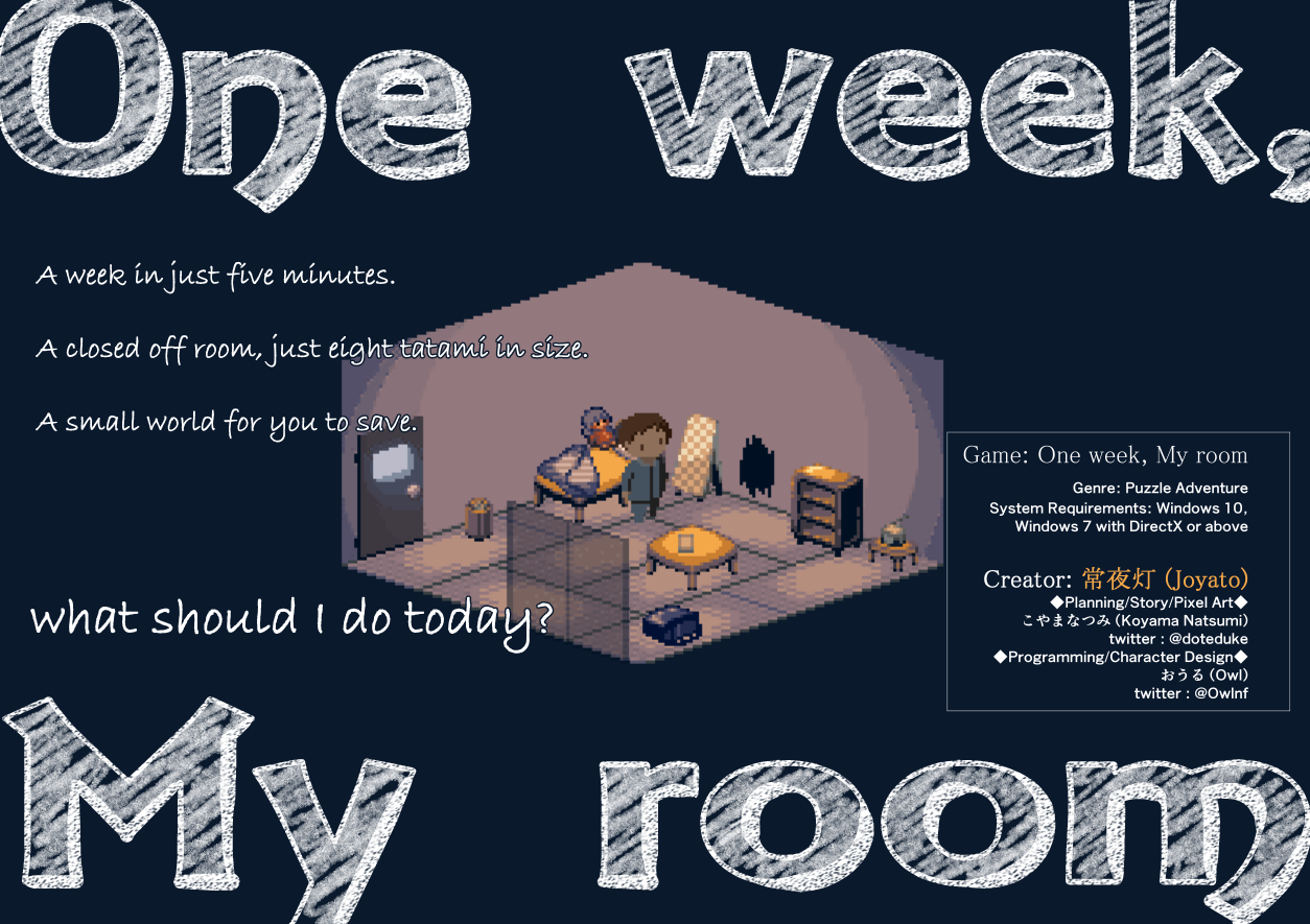 One week, My room