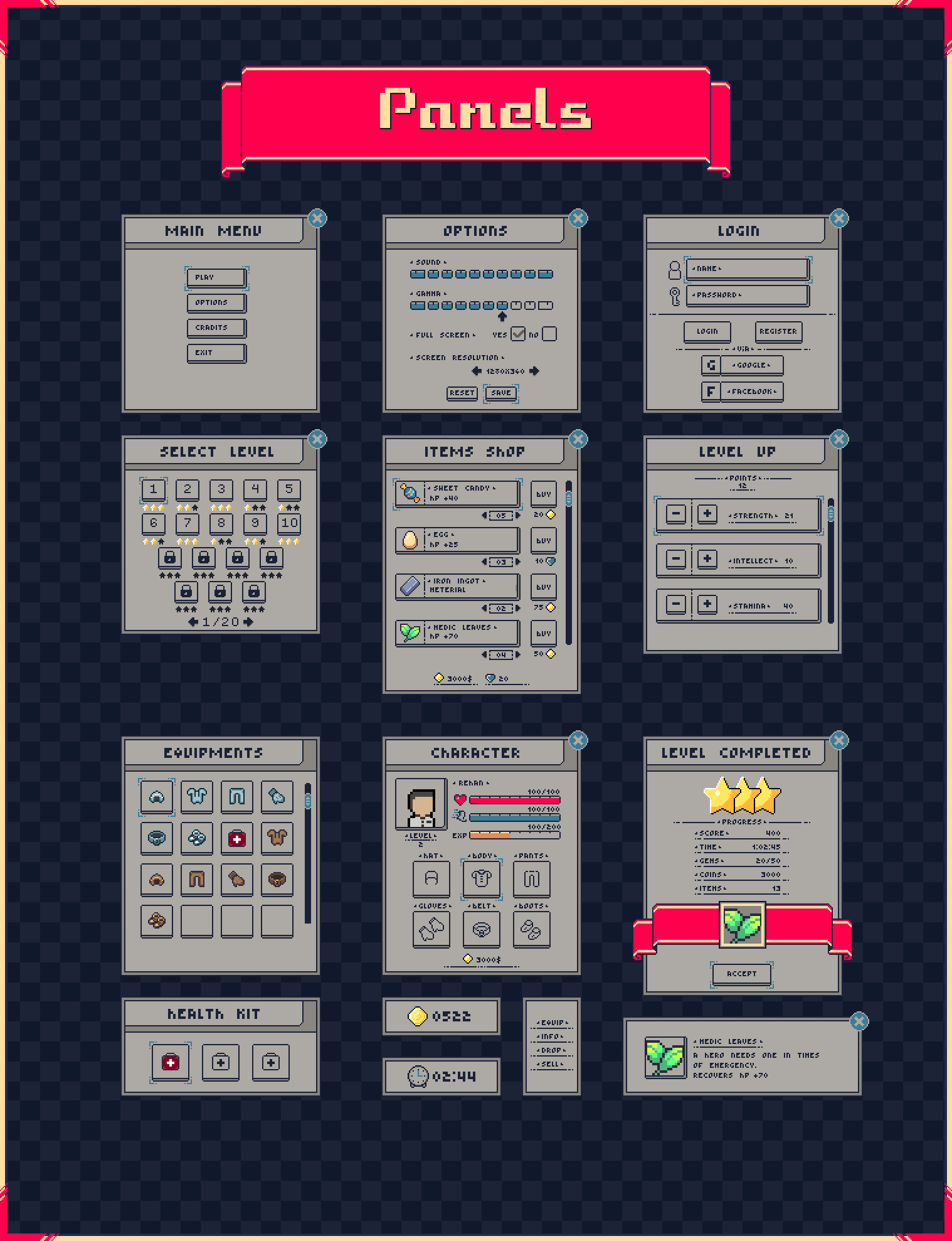 Super Asset Bundle #3 : UI Kit by Humble Pixel