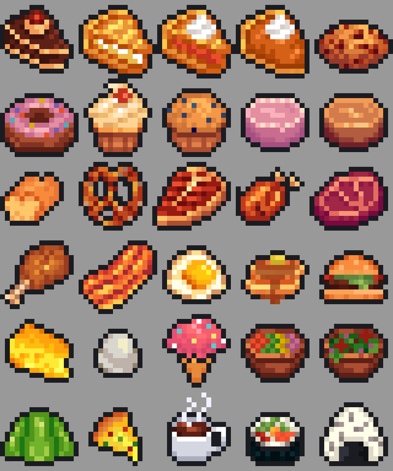 Free 16 X 16 Pixel Food Icons By Electrikjelli