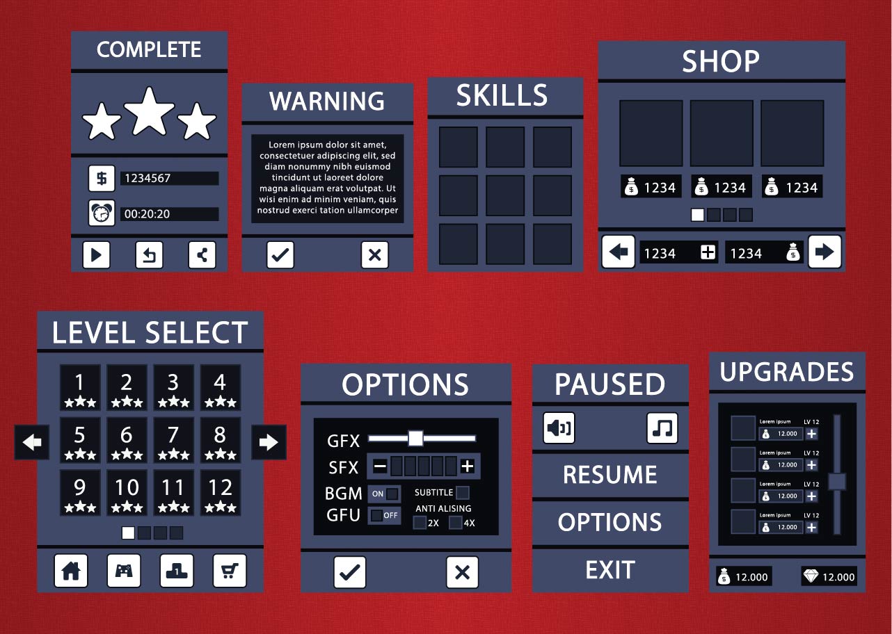 FREE Game user interface (game asset pack) by SunGraphica on