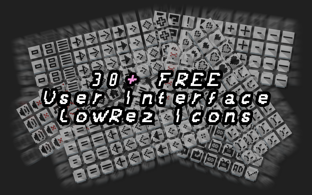 30+ Free LowRez U.I. Icon Set
