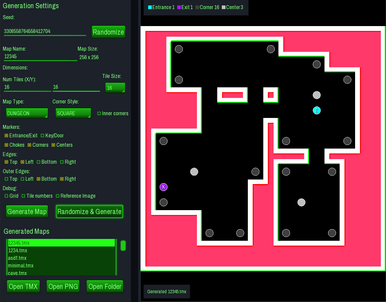 MapGen3 - Procedural Map Generator for Tiled ++ by KodingNights