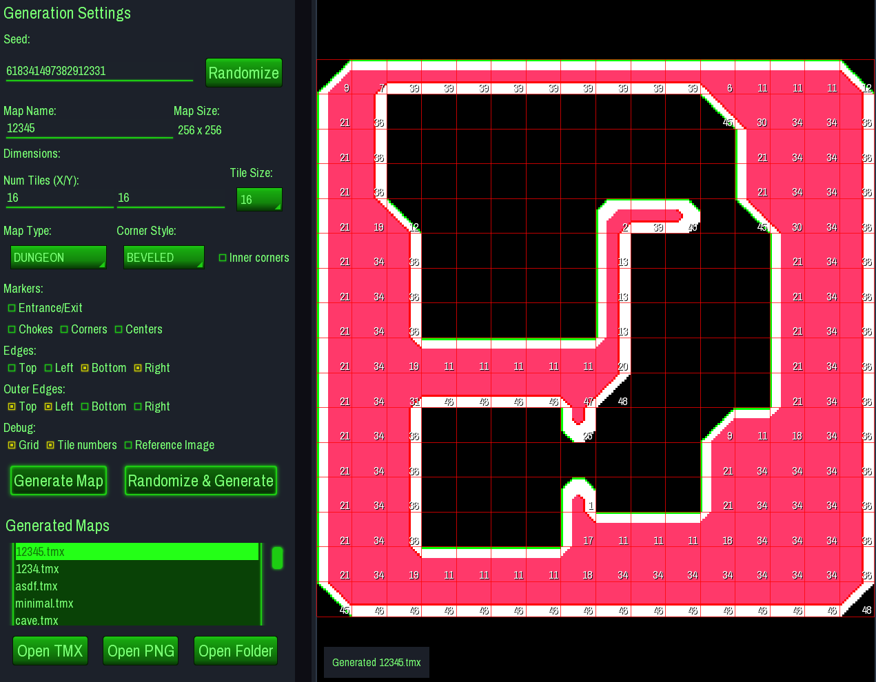 MapGen3 - Procedural Map Generator for Tiled ++ by KodingNights