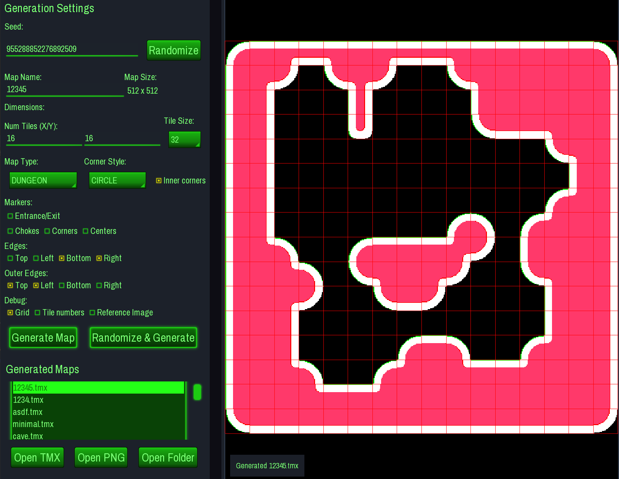 MapGen3 - Procedural Map Generator for Tiled ++ by KodingNights