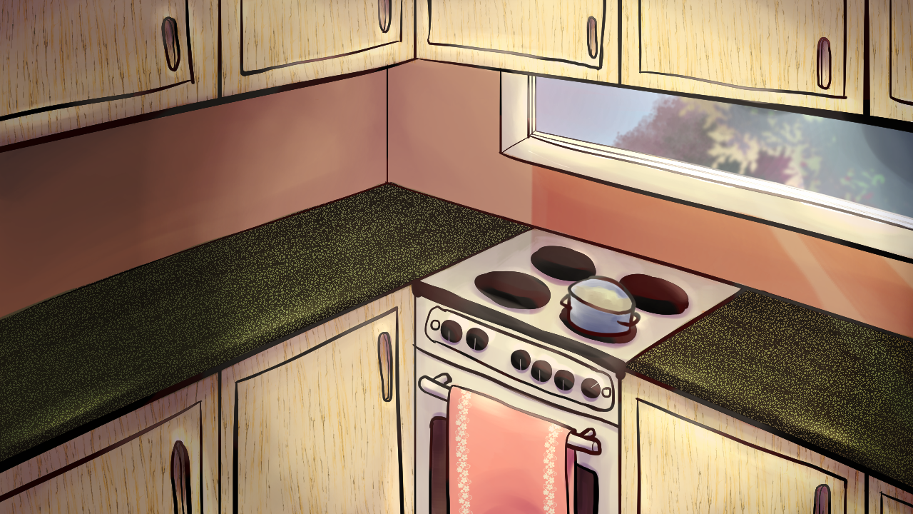 Don't to turn off the stove before you leave the house. by