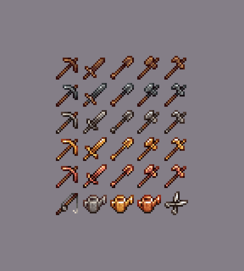 Tools Asset (16x16) by DantePixels